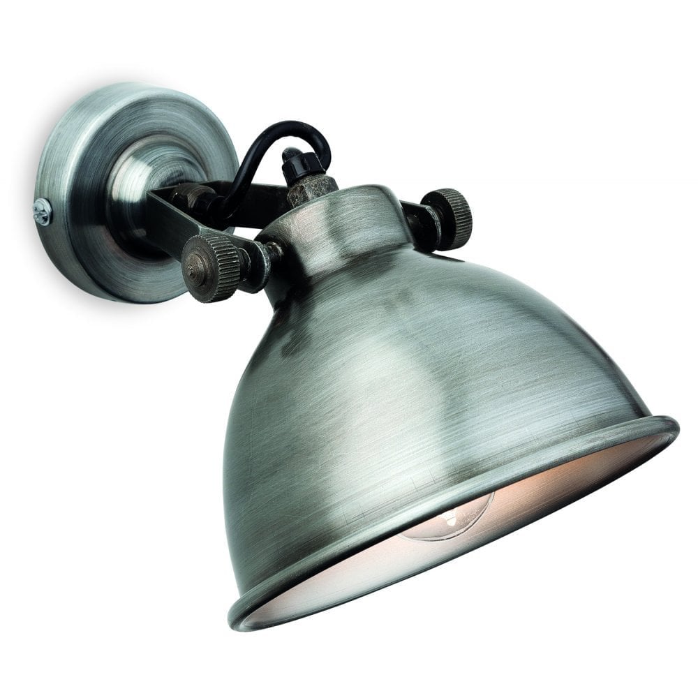 Vintage Elegance Wall Light in Antique Silver Finish