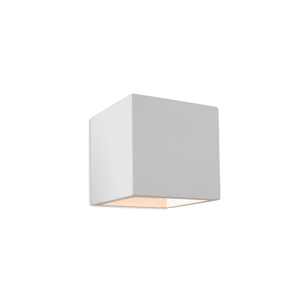 Minimalist Square Plaster Wall Sconce