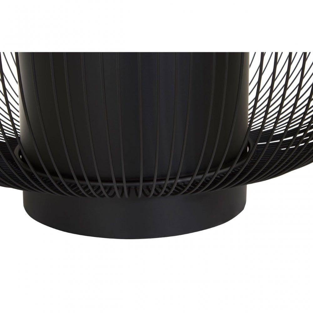 Duchess Coffee Table with Black Glass Top Black