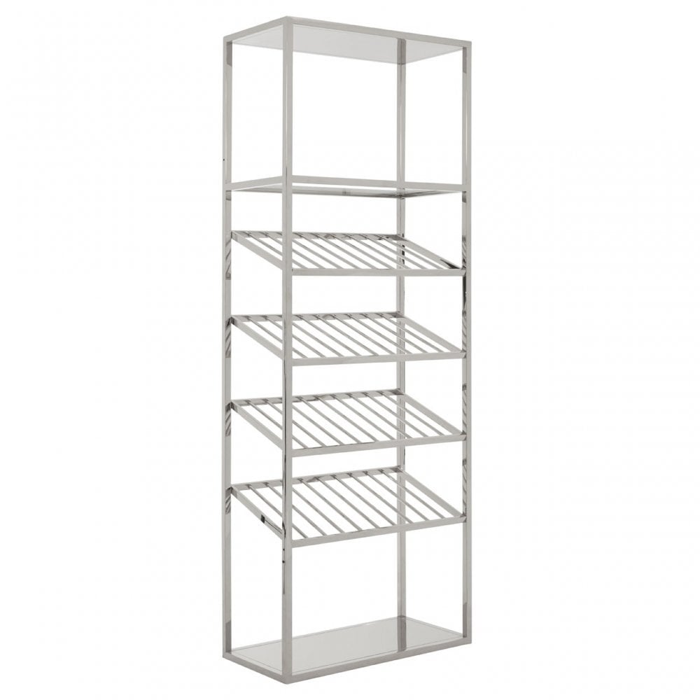 Brookwood Silver Bar Shelf Unit Silver