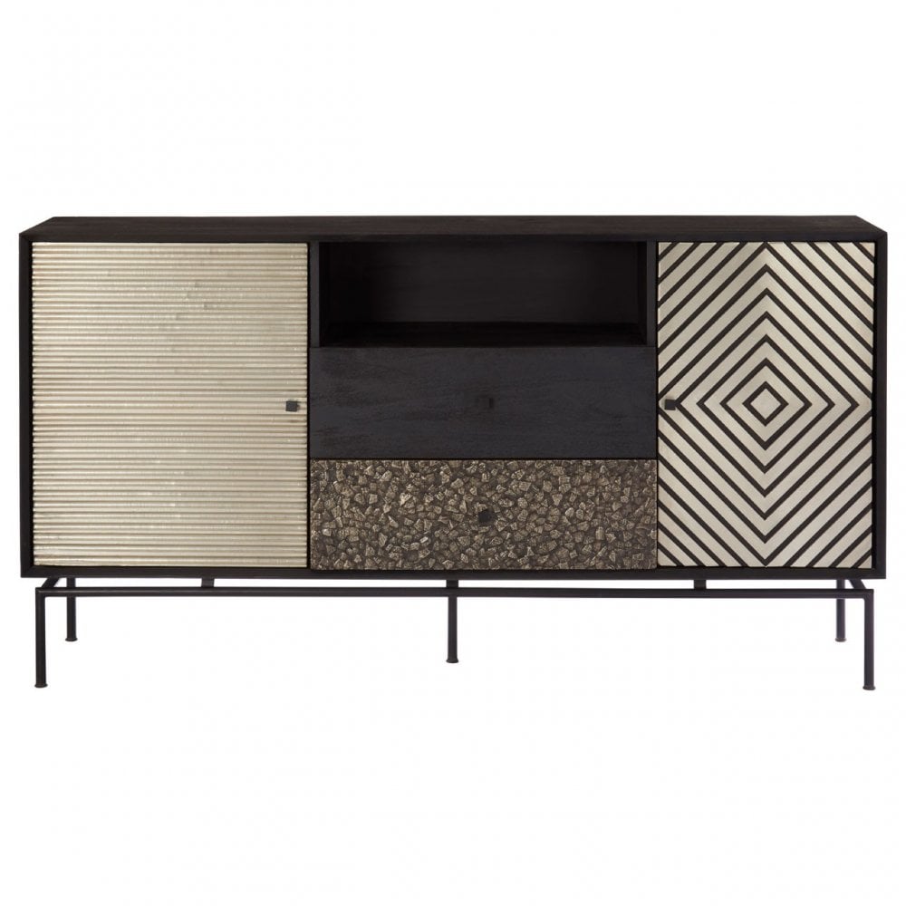 Wulah 2 Door 2 Drawer Sideboard Black
