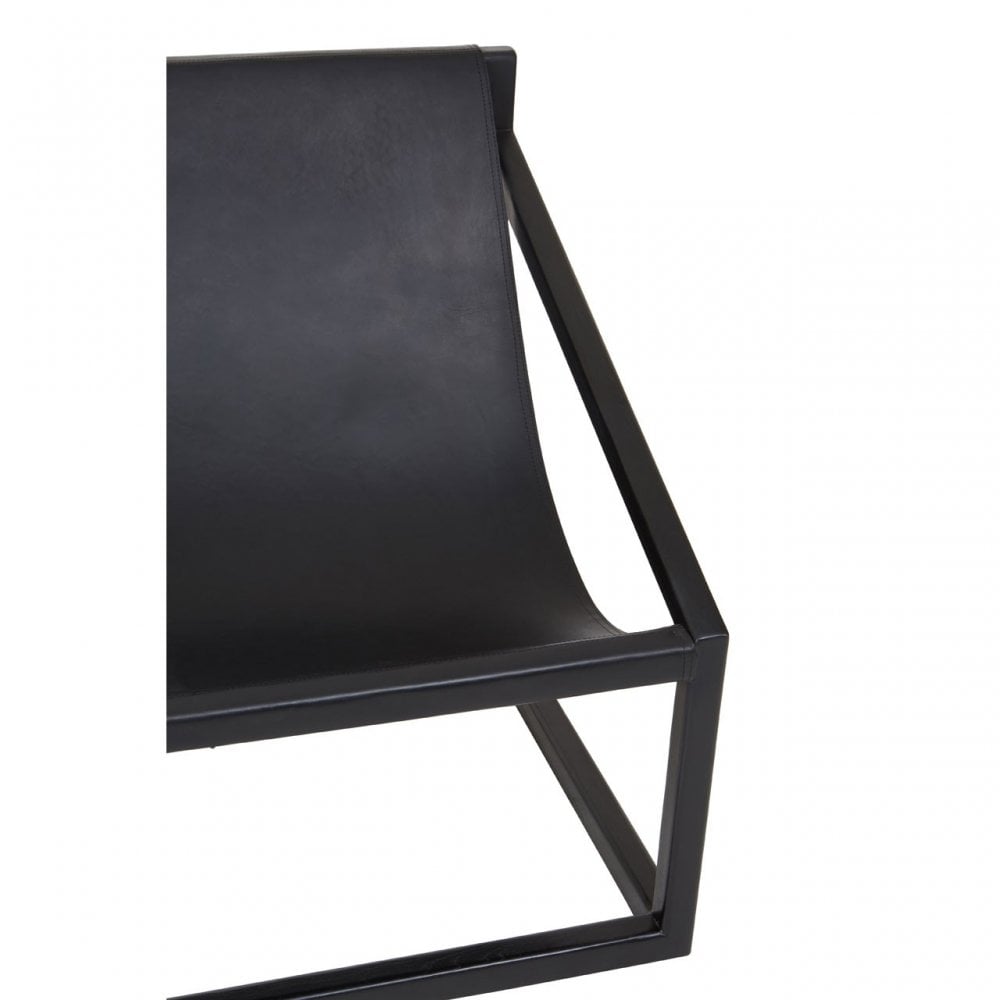 Kourtnai Black Cubic Frame Chair Black
