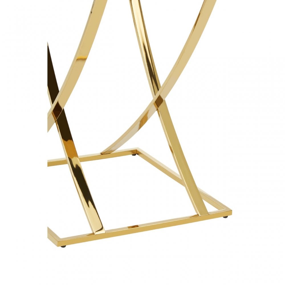 Reena Gold Finish Side Table Gold