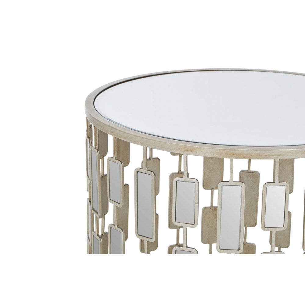 Raina Small Side Table Silver