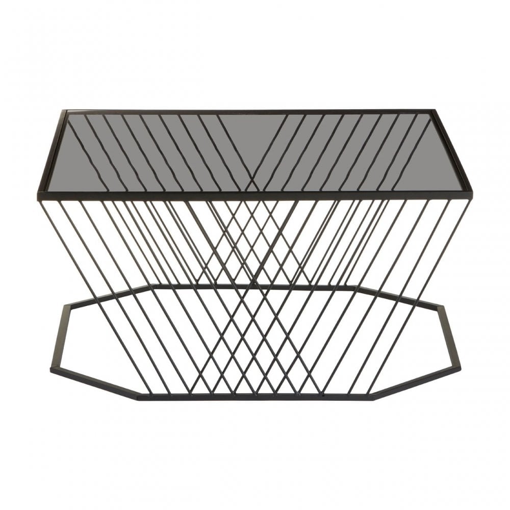 Duchess Coffee Table with Grey Glass Top