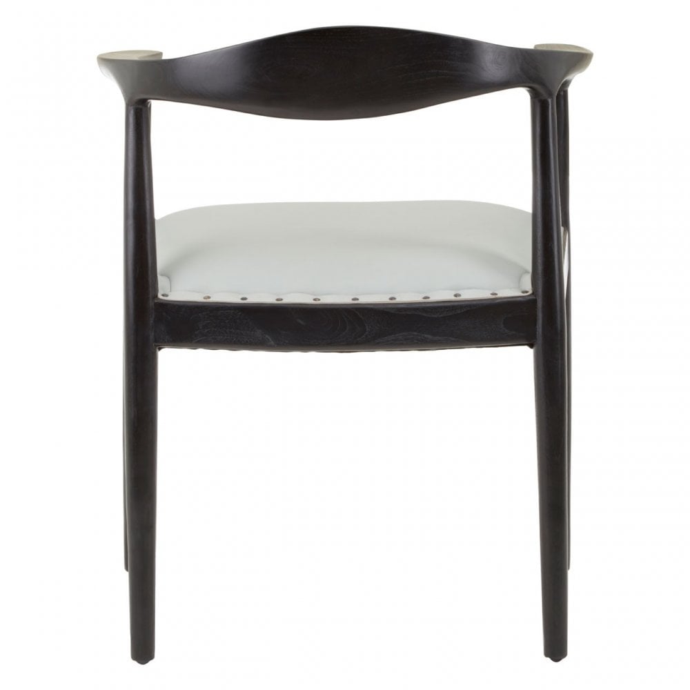 Kourtnai Grey Leather Chair