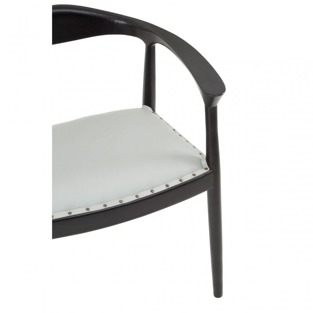 Kourtnai Grey Leather Chair