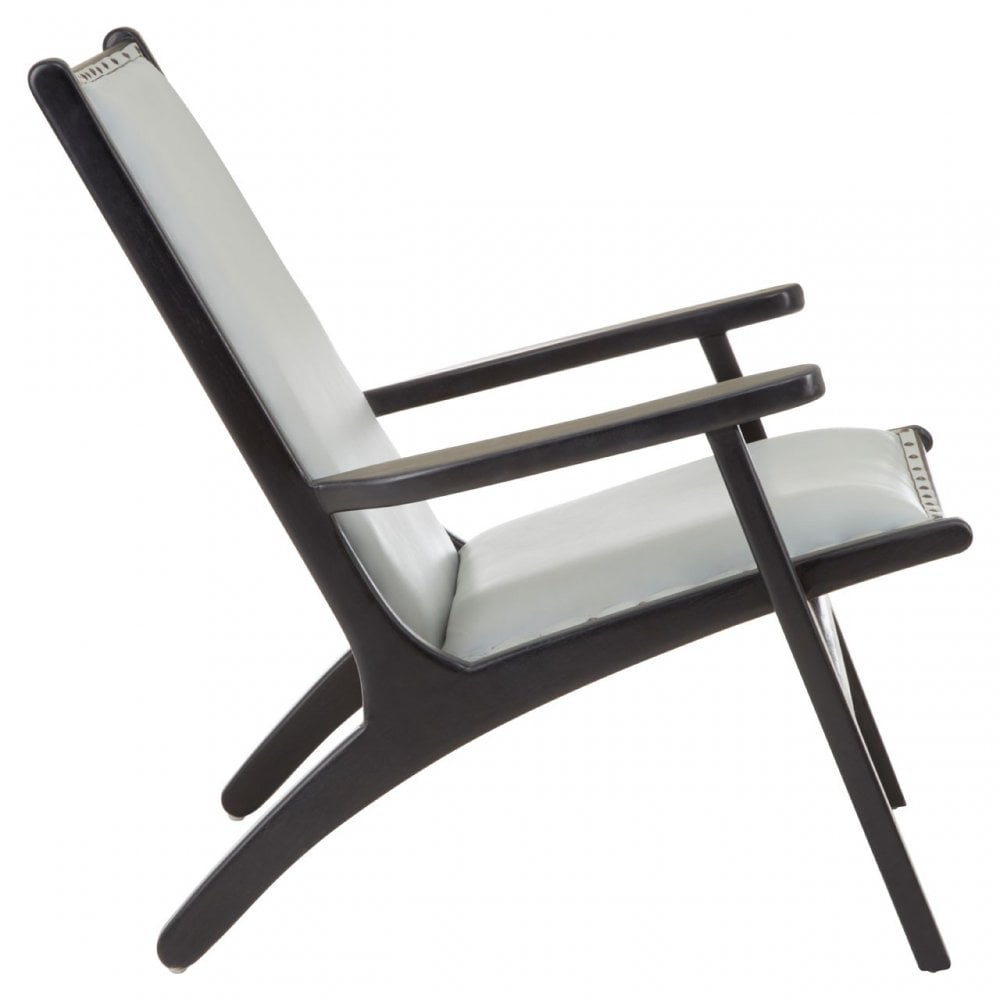 Kourtnai Grey Leather Chair Grey