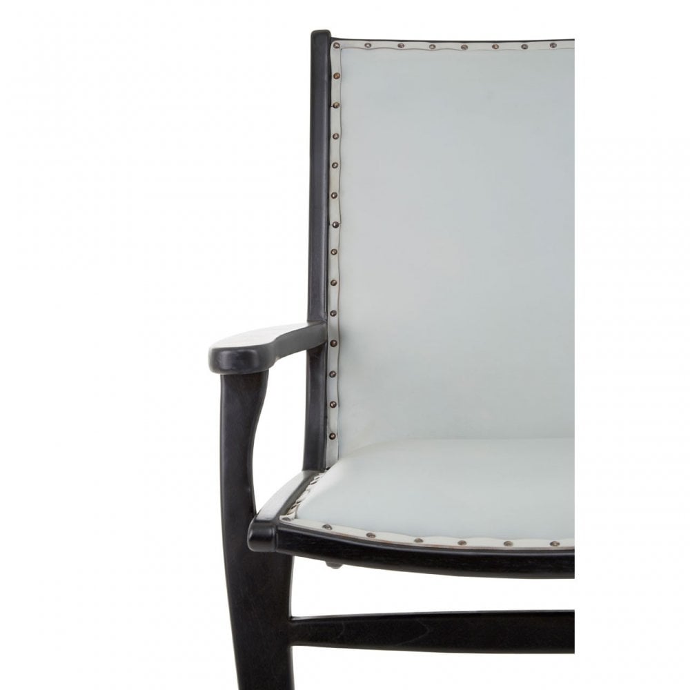 Kourtnai Grey Leather Chair Grey