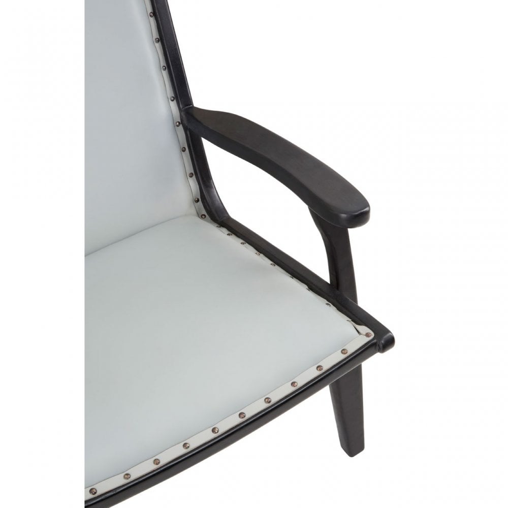 Kourtnai Grey Leather Chair Grey