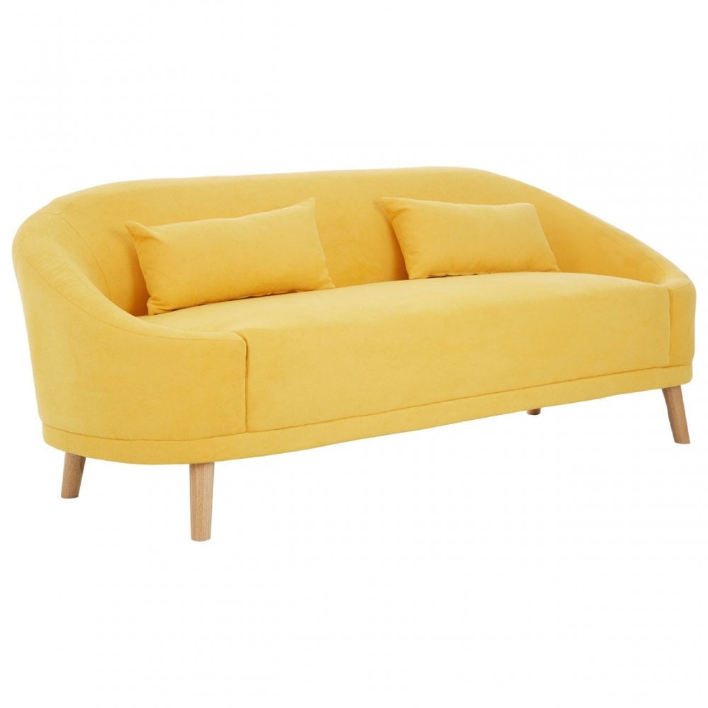 Holland Yellow Linen Sofa Yellow
