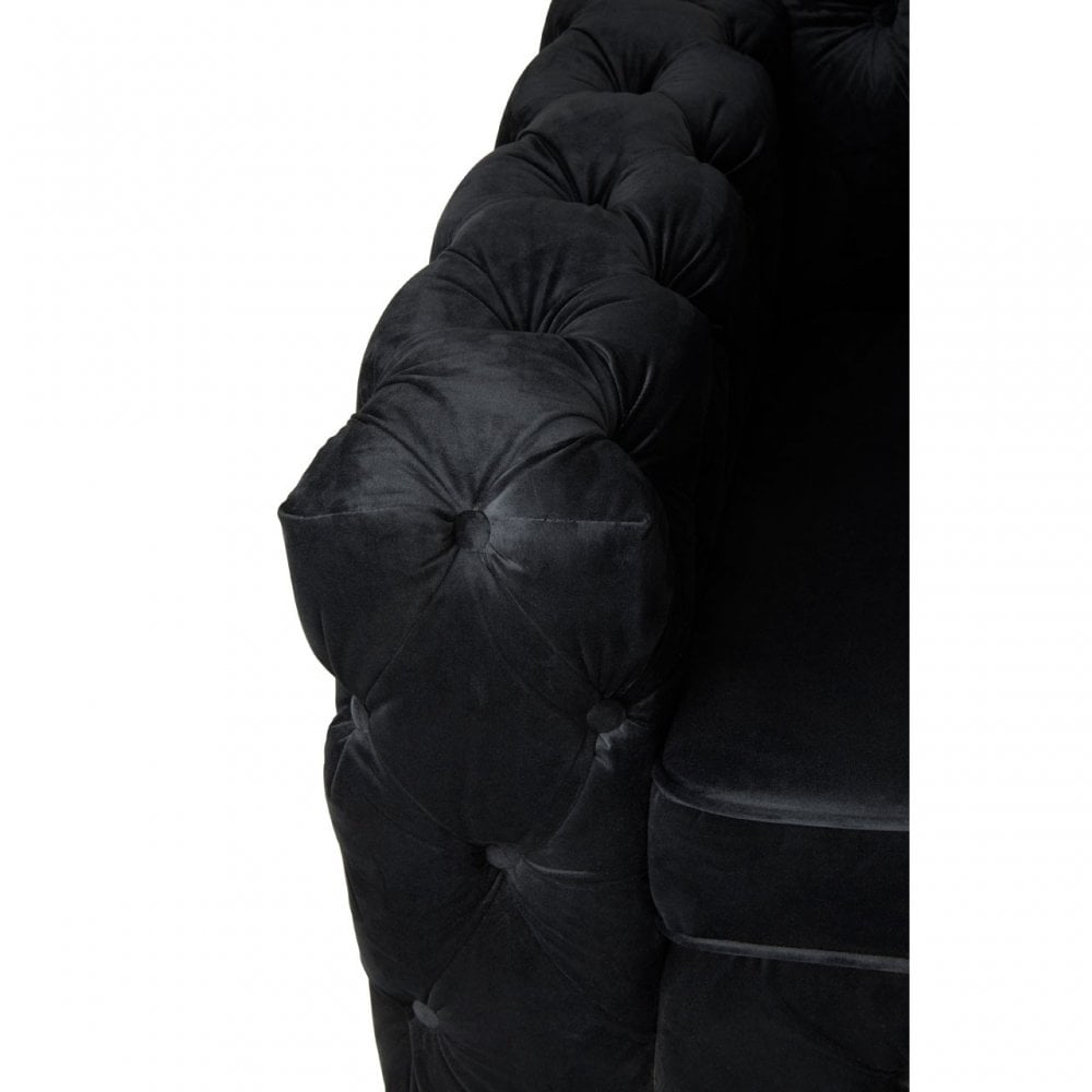 Madina Chesterfield Sofa Black
