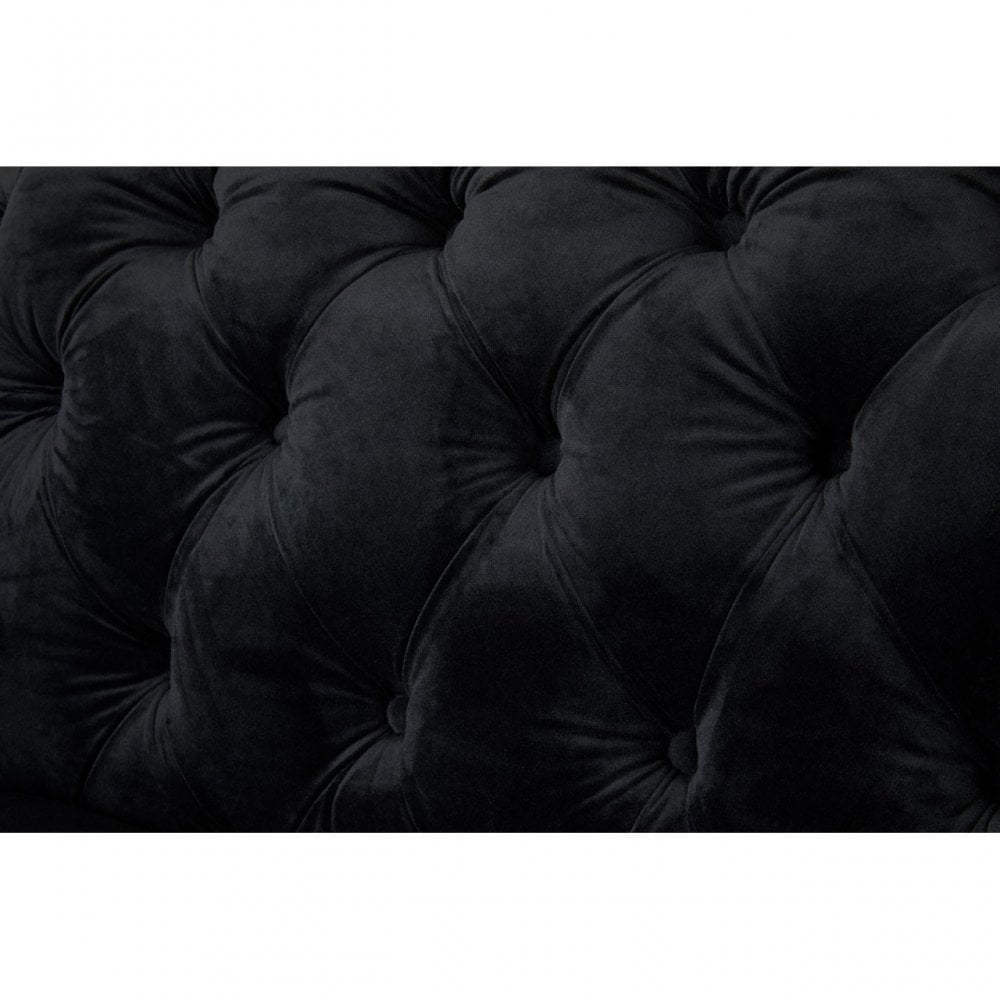 Madina Chesterfield Sofa Black