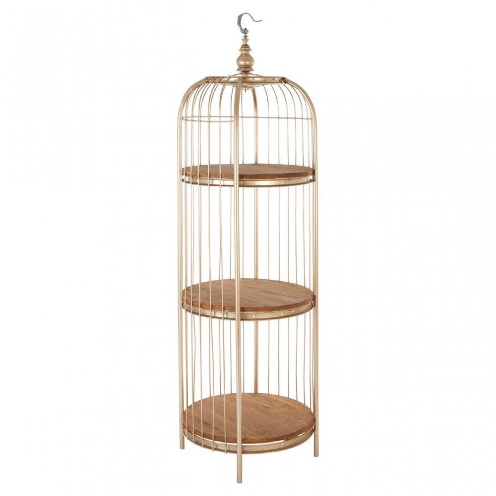 Mantis 3 Tier Champagne Gold Birdcage Unit Champagne