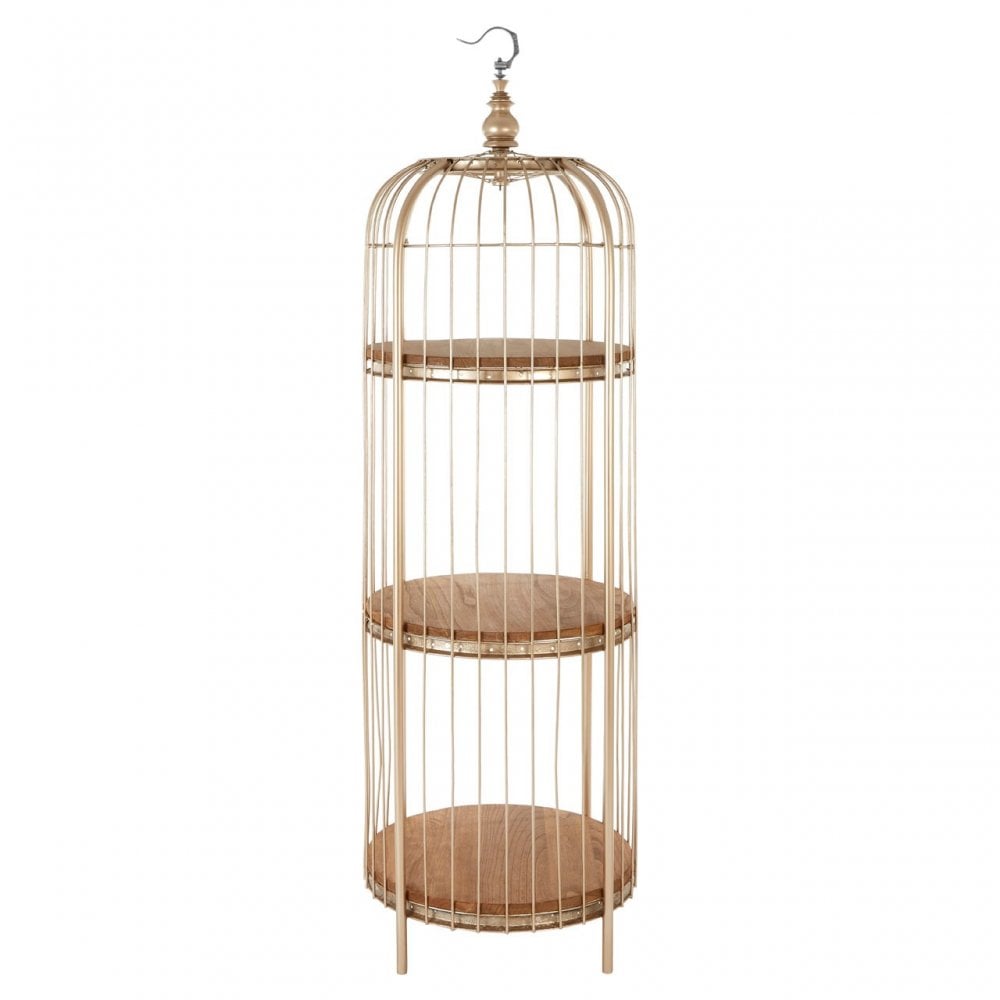 Mantis 3 Tier Champagne Gold Birdcage Unit Champagne