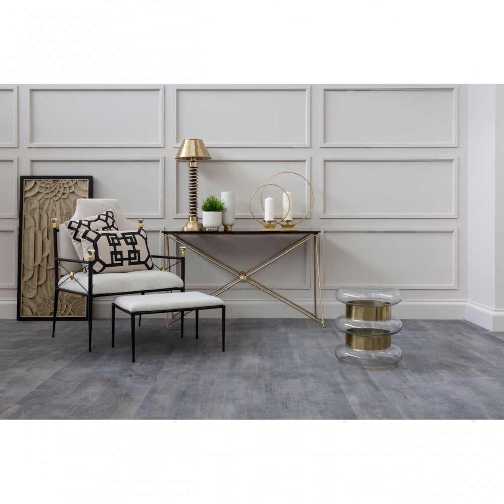 Margot Clear Glass Side Table Gold