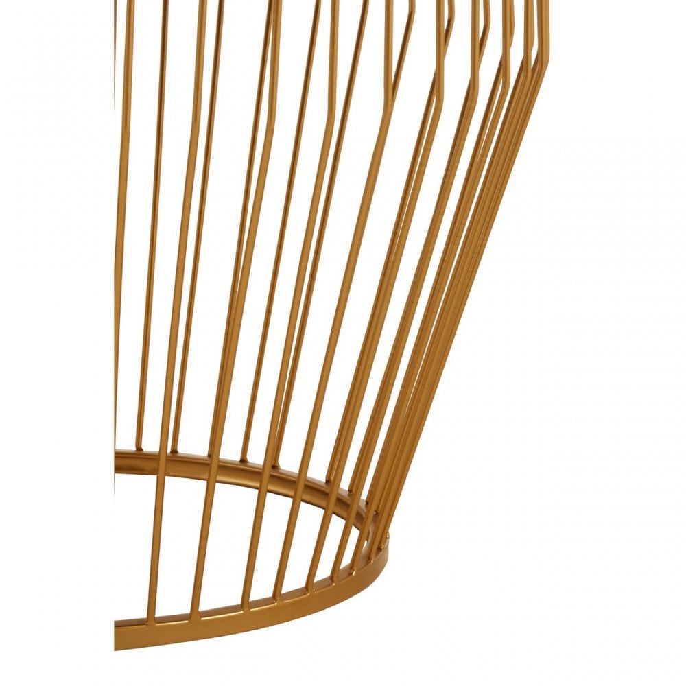 Anvil Gold Finish Tapered Design Side Table Gold