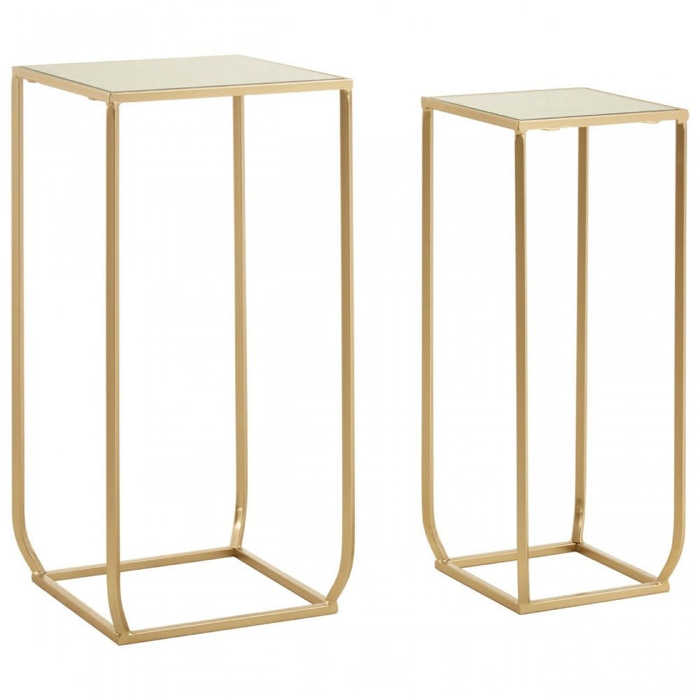 Avantis Set of 2 Champagne / Square Side Tables Champagne