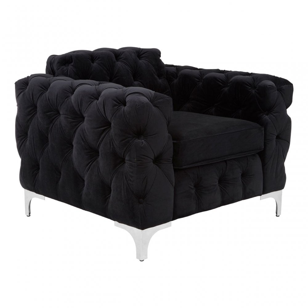 Madina Chesterfield Chair Black