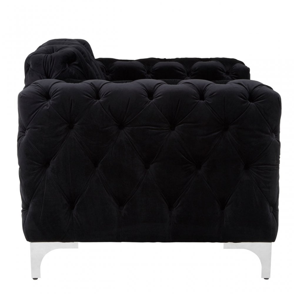 Madina Chesterfield Chair Black
