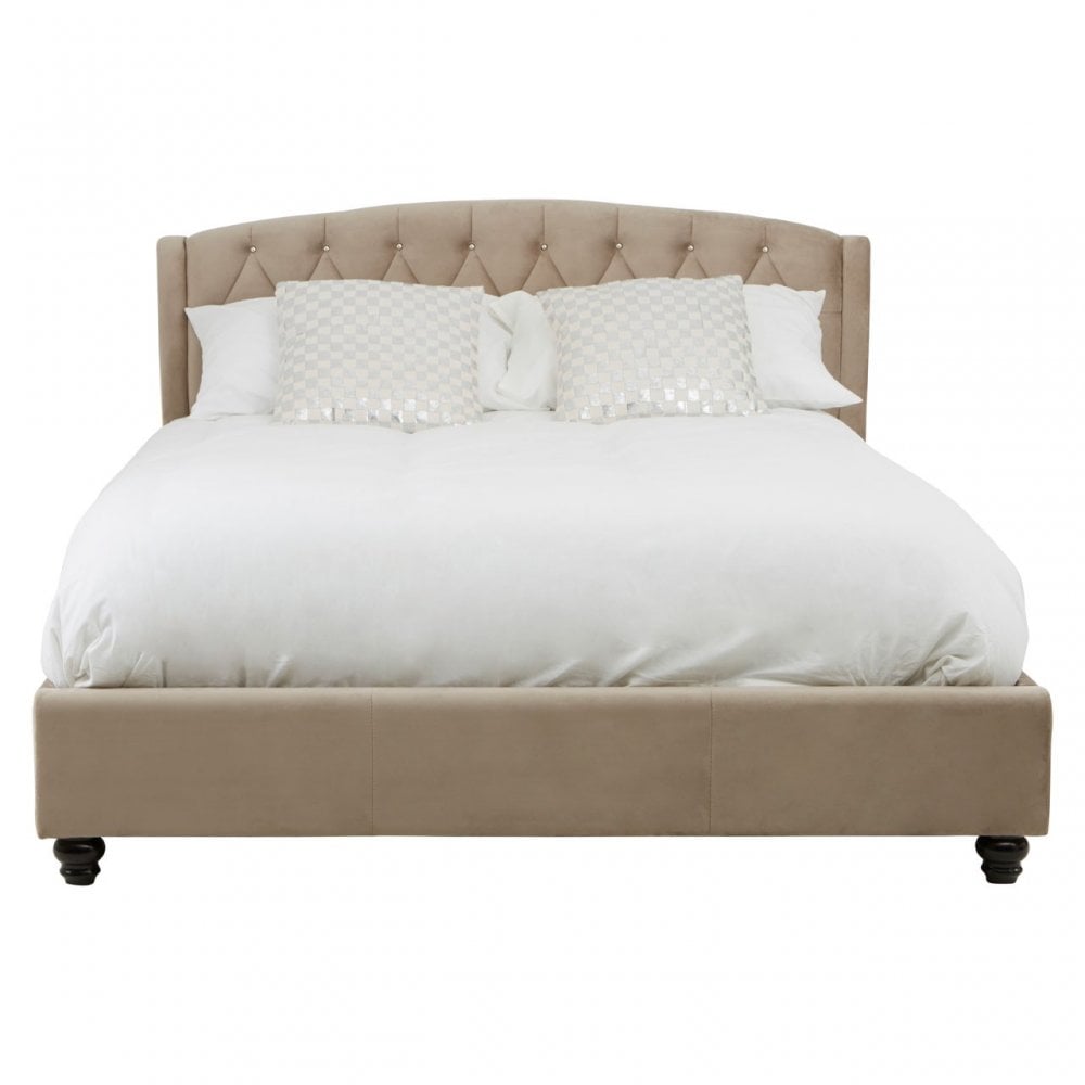 Josephine Mink Kingsize Bed Beige