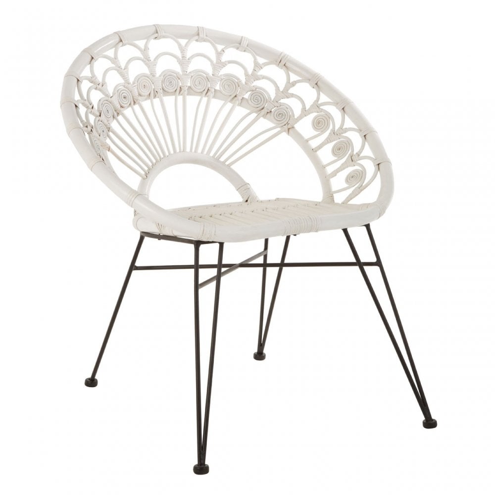 Manado White Rattan Chair White