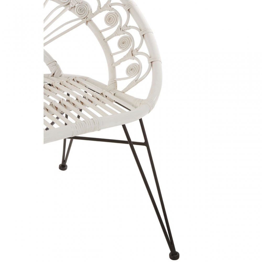 Manado White Rattan Chair White
