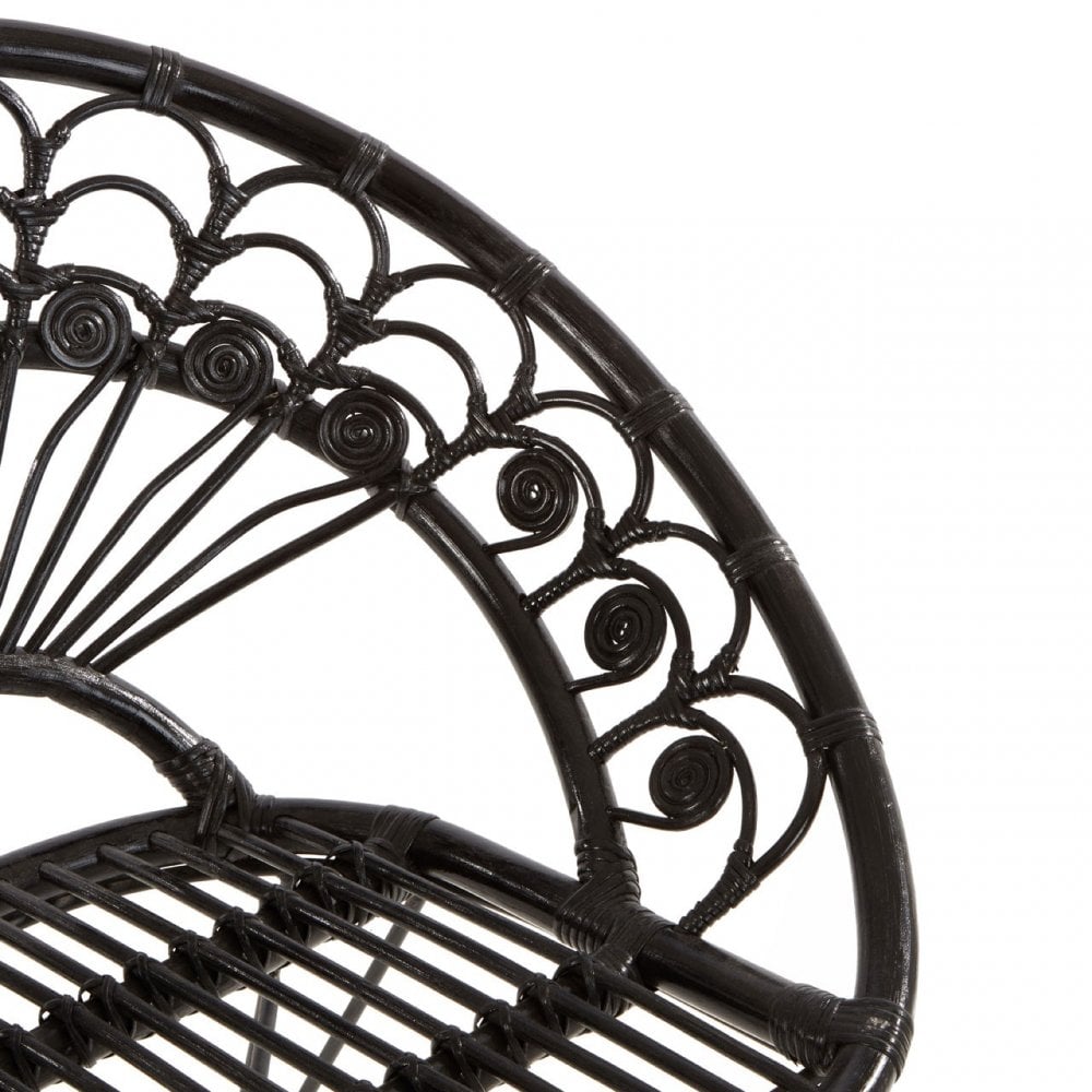 Manado Black Rattan Chair Black