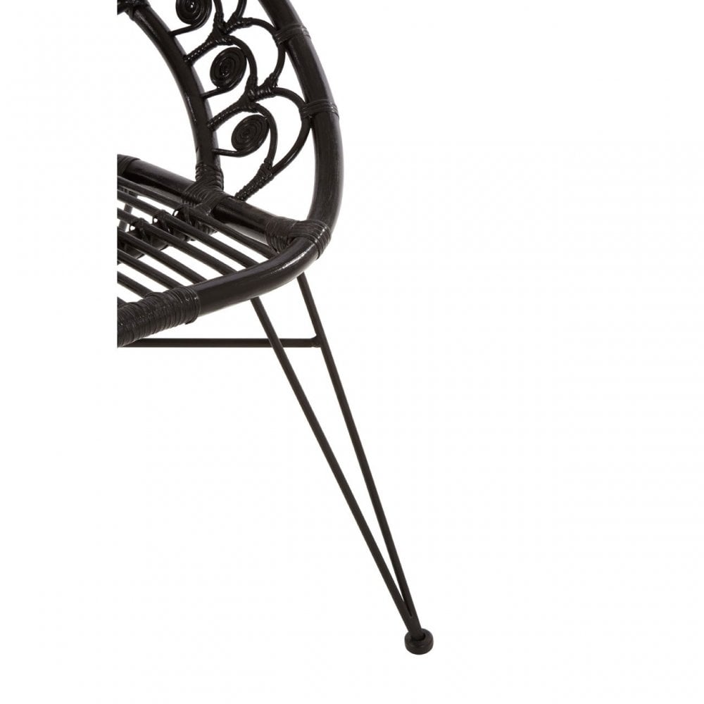 Manado Black Rattan Chair Black
