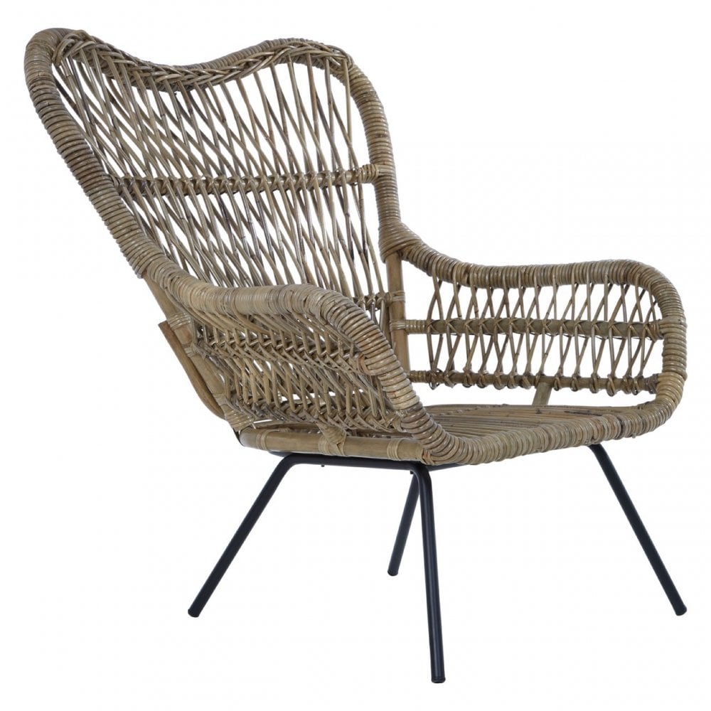 Monado Kubu Rattan Chair Grey
