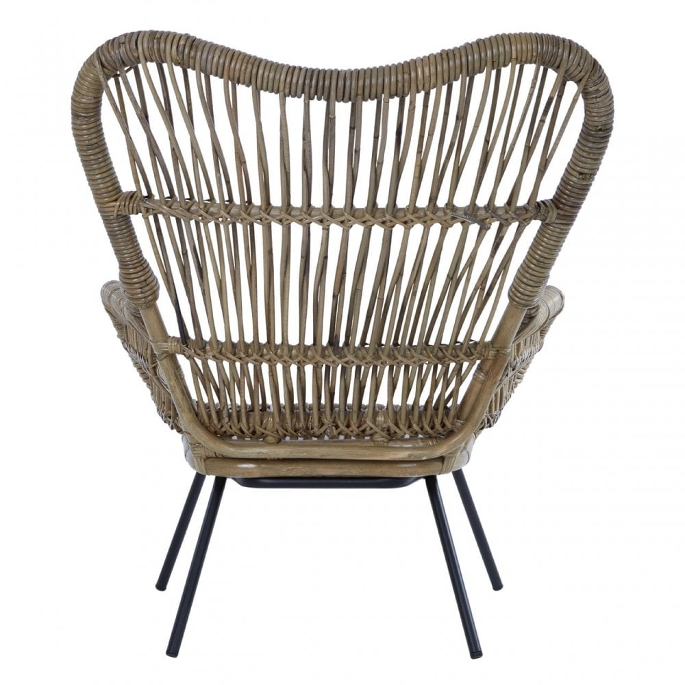 Monado Kubu Rattan Chair Grey