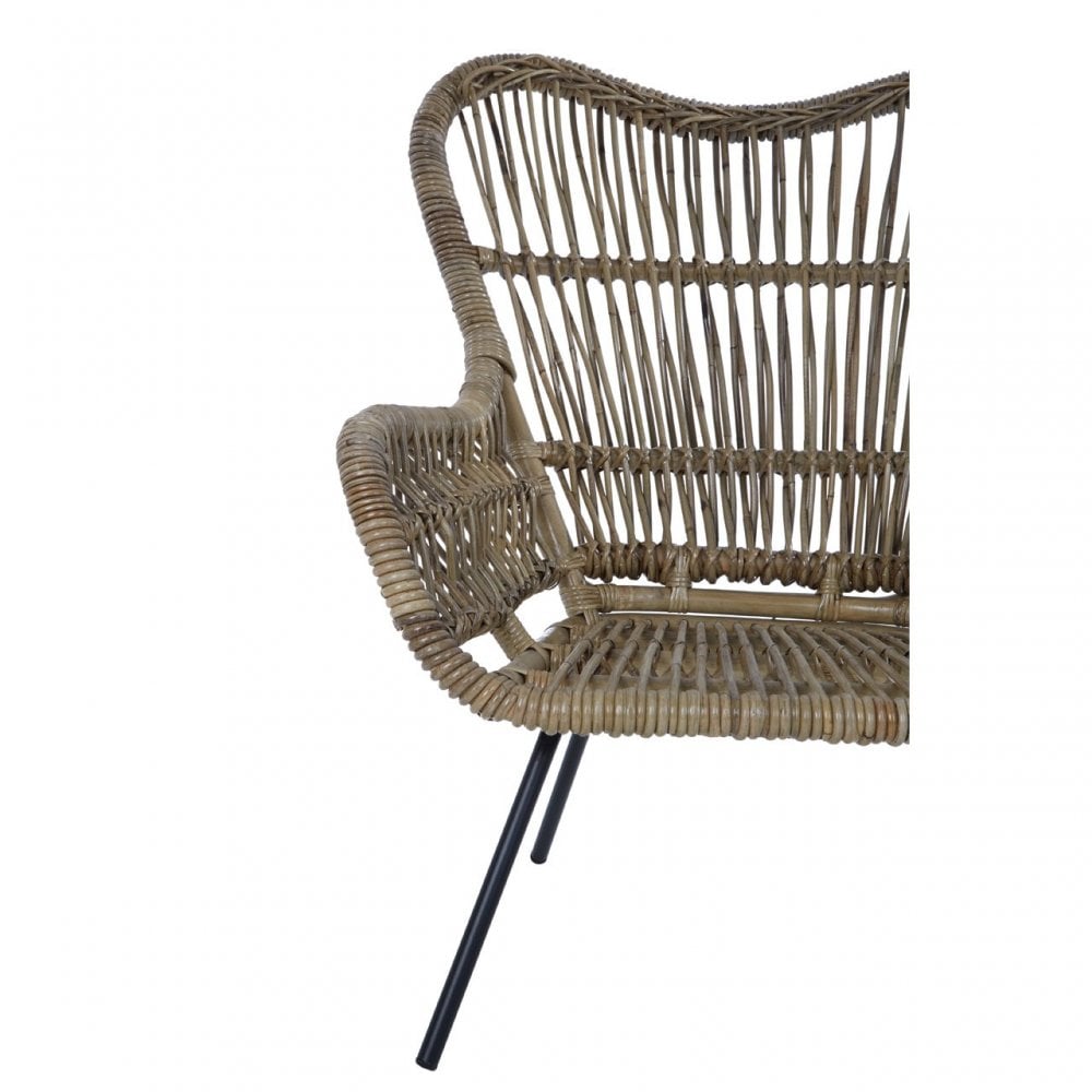 Monado Kubu Rattan Chair Grey