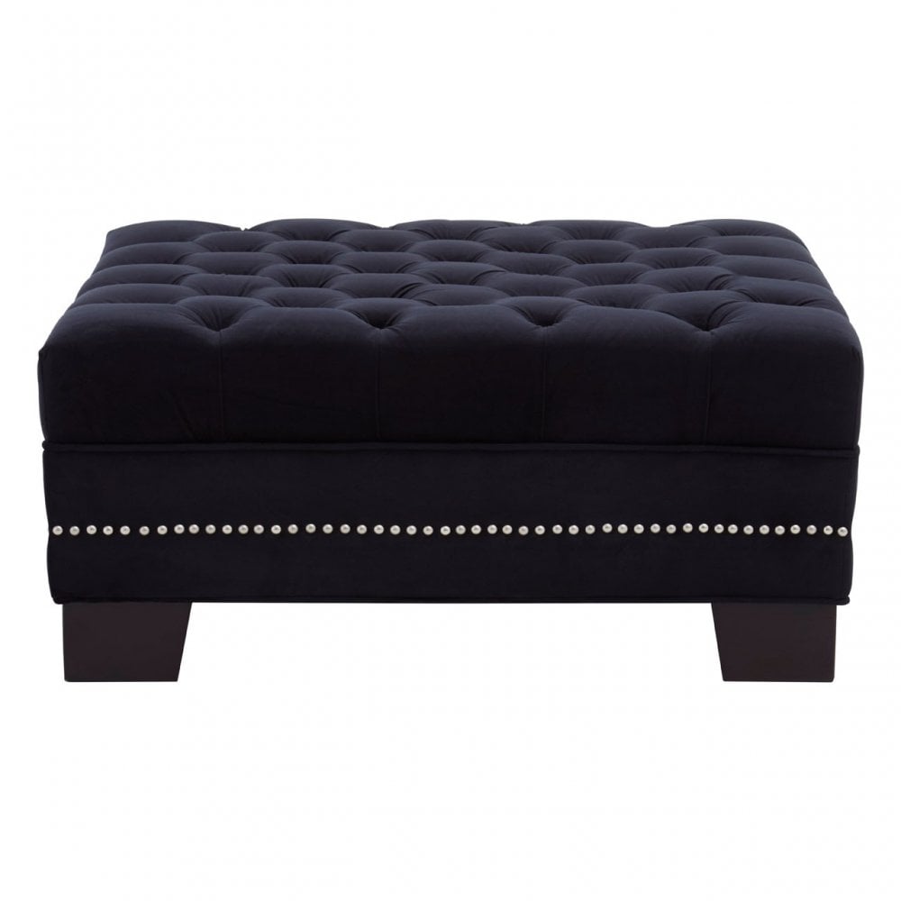 Sofia Black Footstool Black