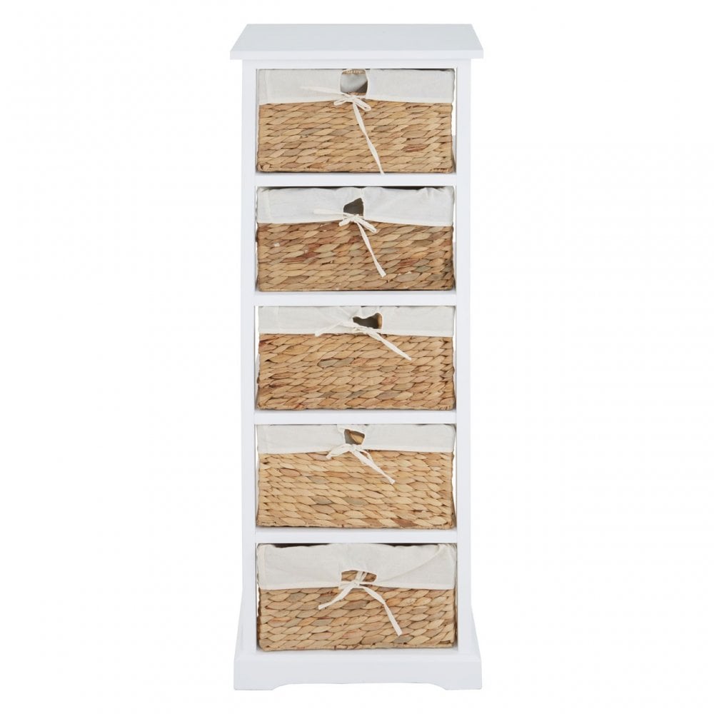 Ashby 5 Drawer Chest White