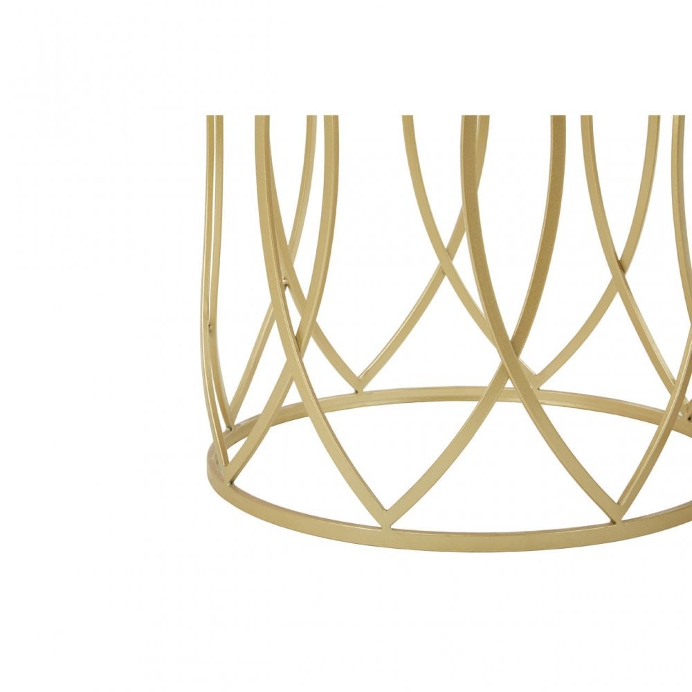 Anvil Set of 2 Champagne Finish Side Tables Champagne