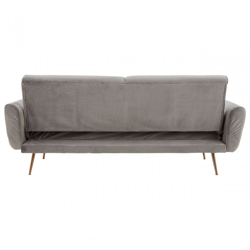Hatton Grey Velvet Sofa Bed Grey