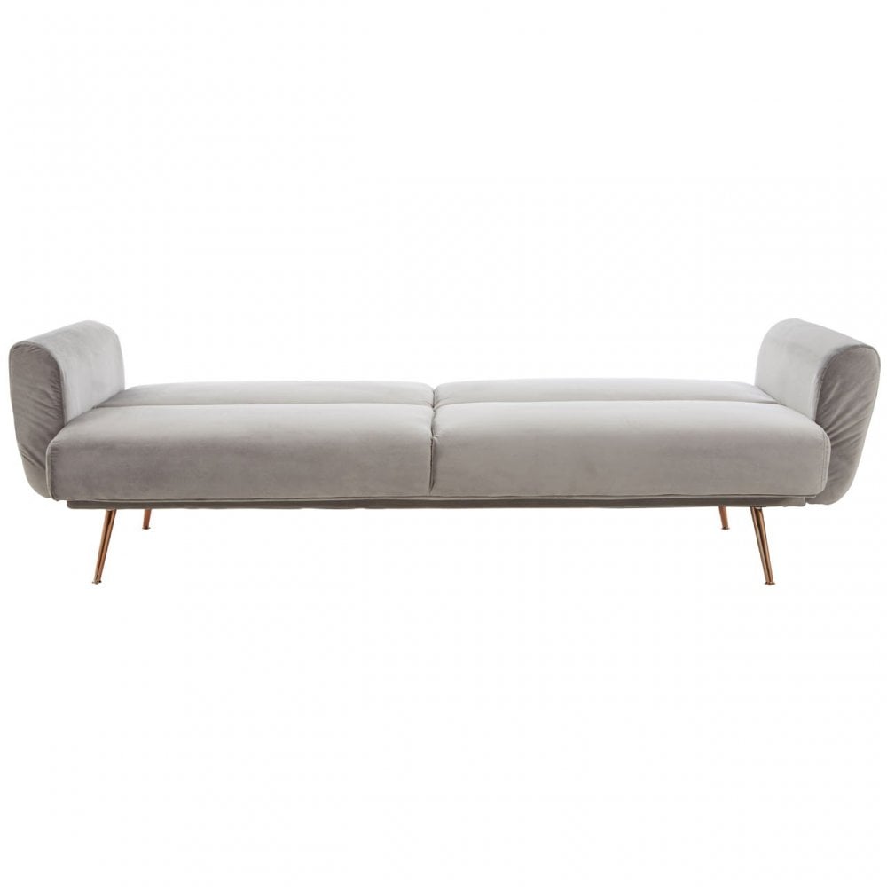 Hatton Grey Velvet Sofa Bed Grey