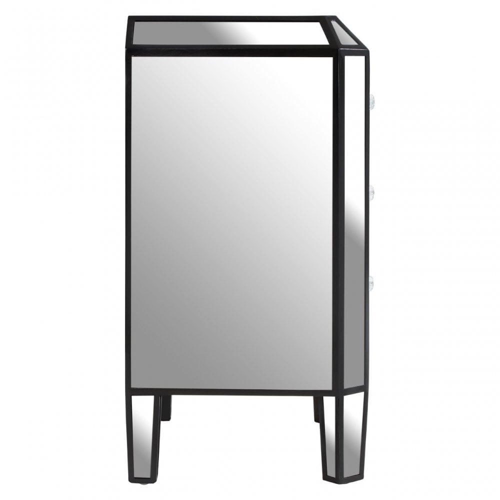 Tiffany 3 Drawer Mirrored Chest Silver