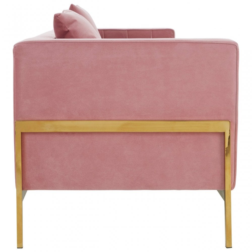 Rena 3 Seat Pink Sofa Pink