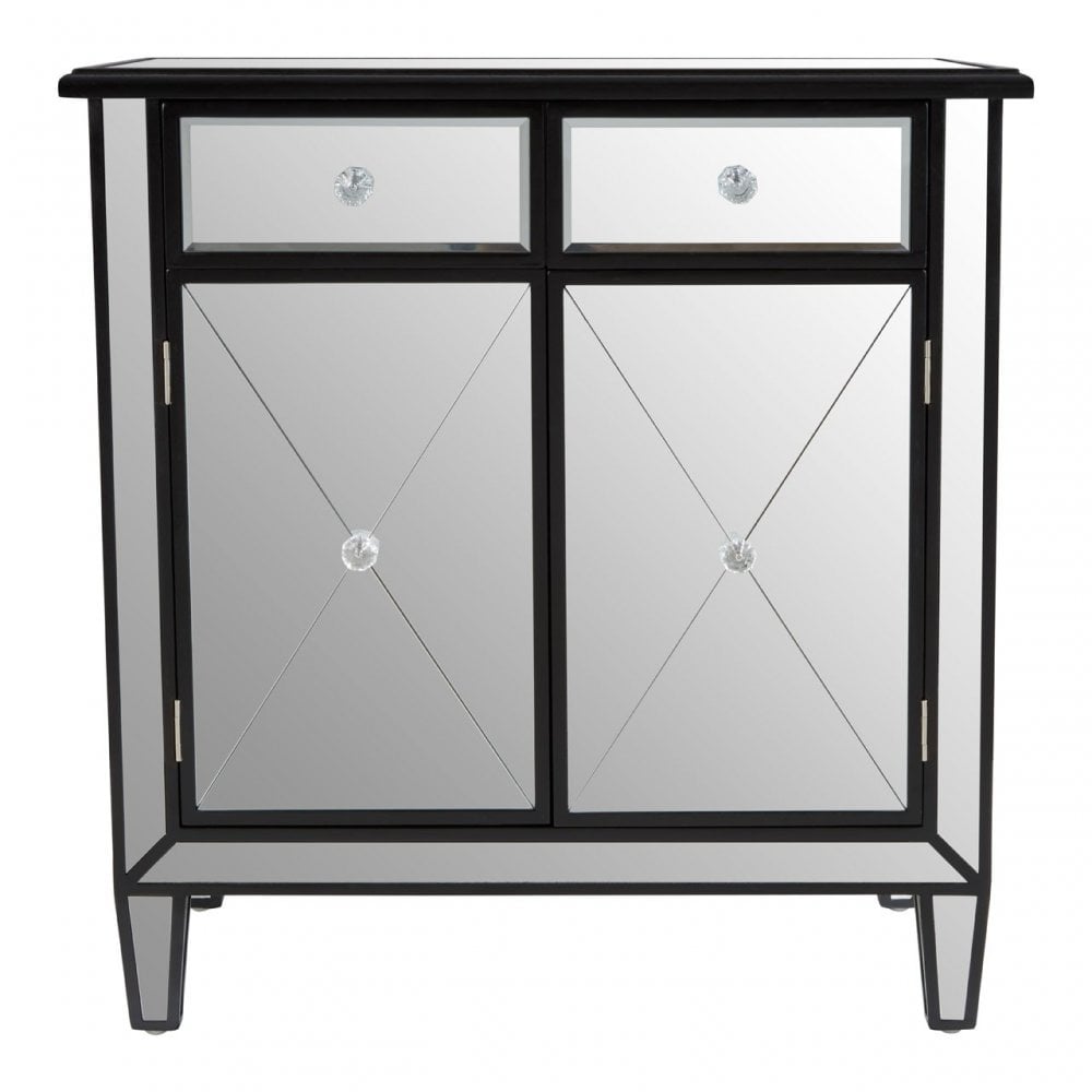 Tiffany Mirrored Side Board Silver