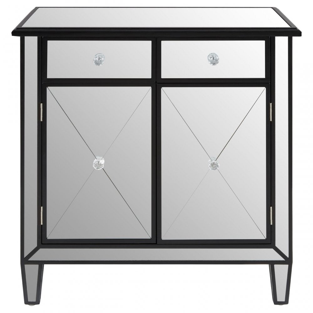 Tiffany Mirrored Side Board Silver
