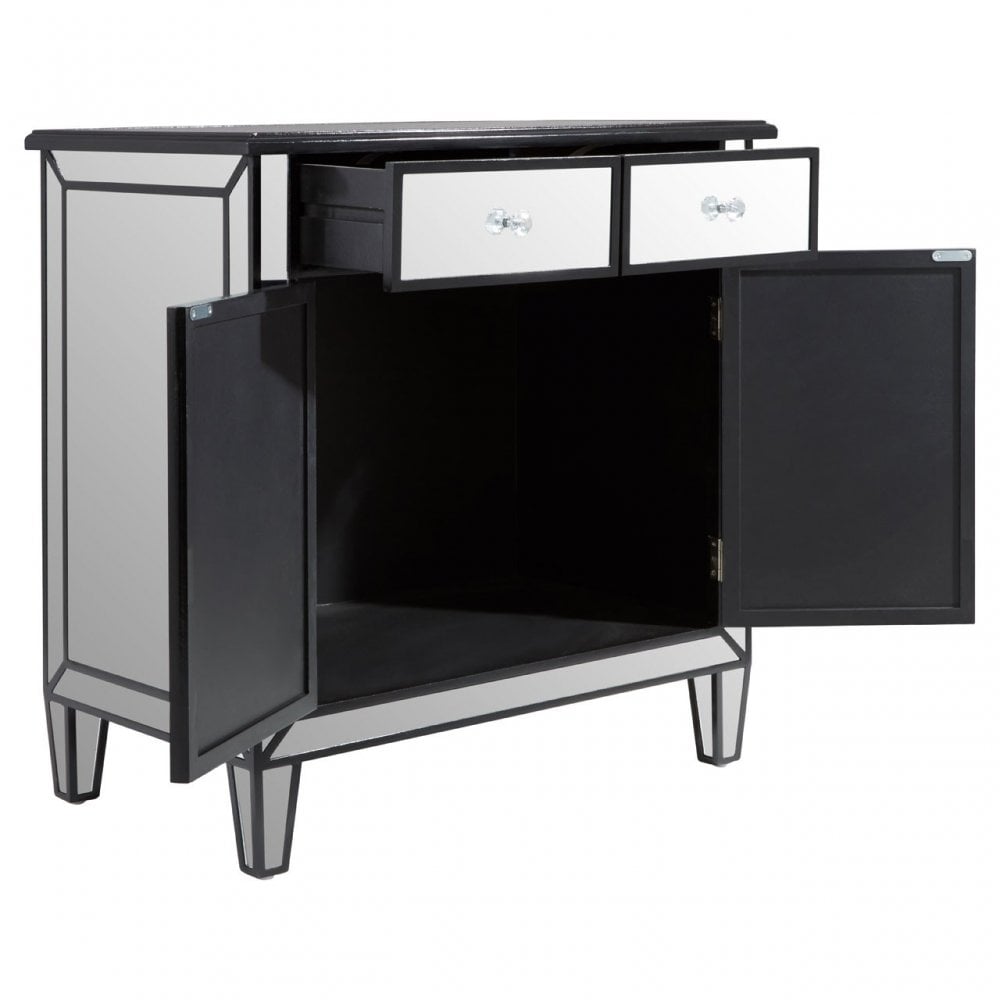 Tiffany Mirrored Side Board Silver