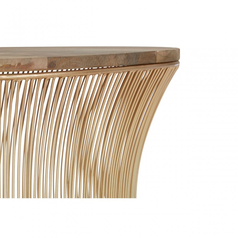 Hamish Gold Finish Wire Coffee Table Gold