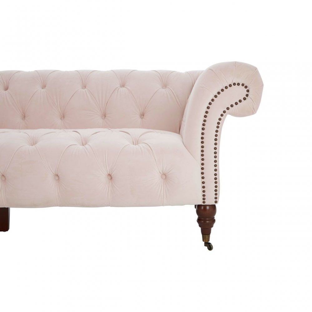 Suri 3 Seat Chesterfield Sofa Pink
