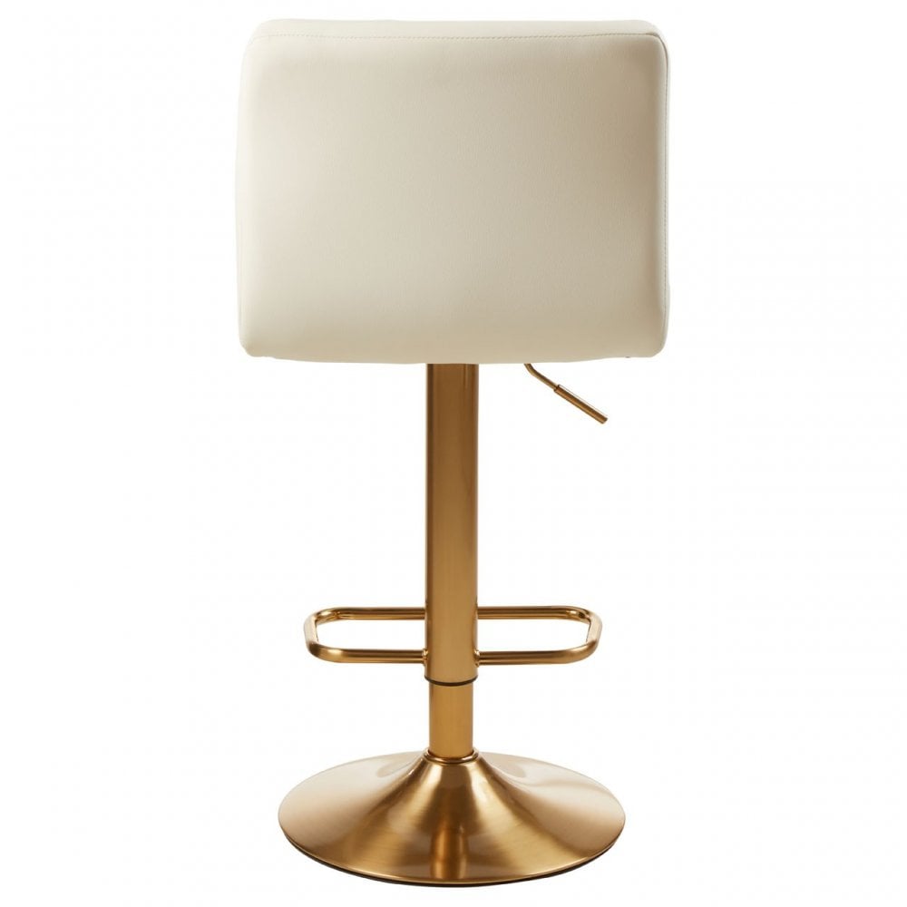 Baina Gold / White Finish Bar Stool White