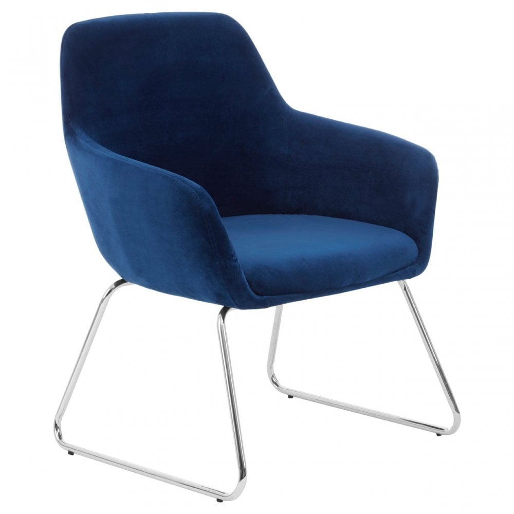 Jersey Blue Fabric Chair Blue