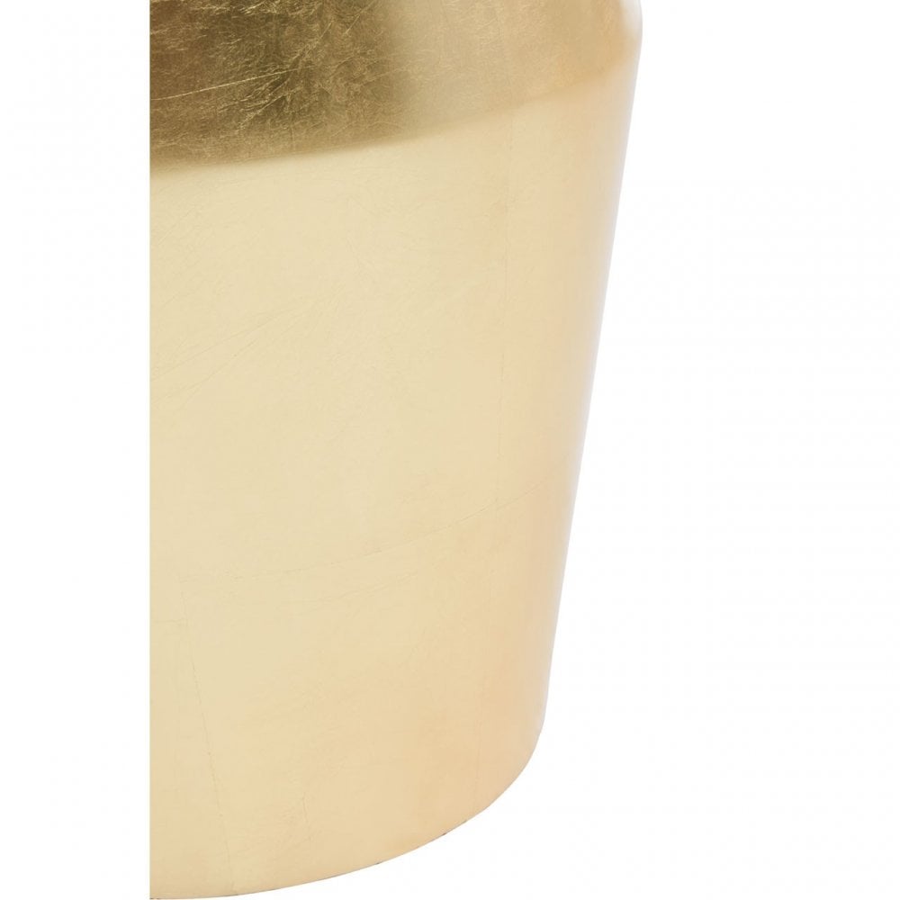 Lino Large Gold Drum Side Table Gold