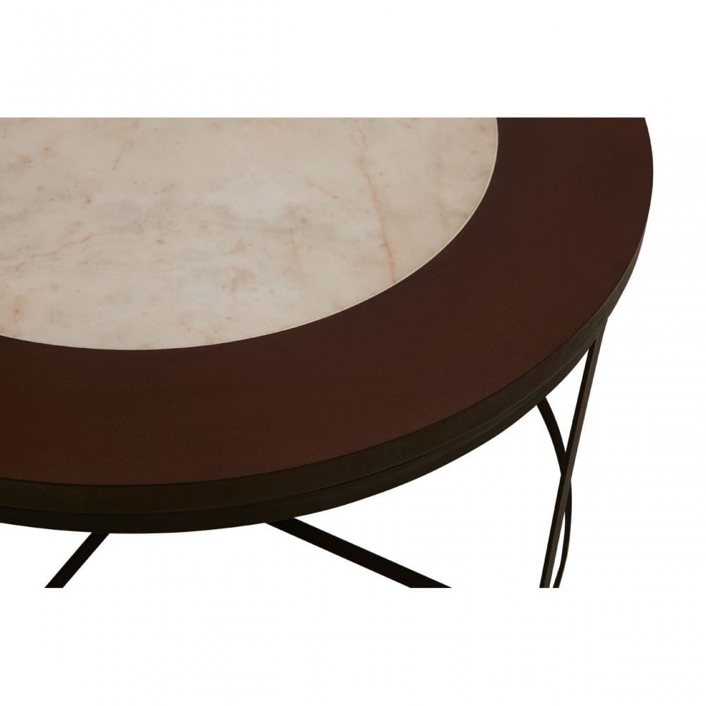 Vasco Side Table with Latticed Base Black