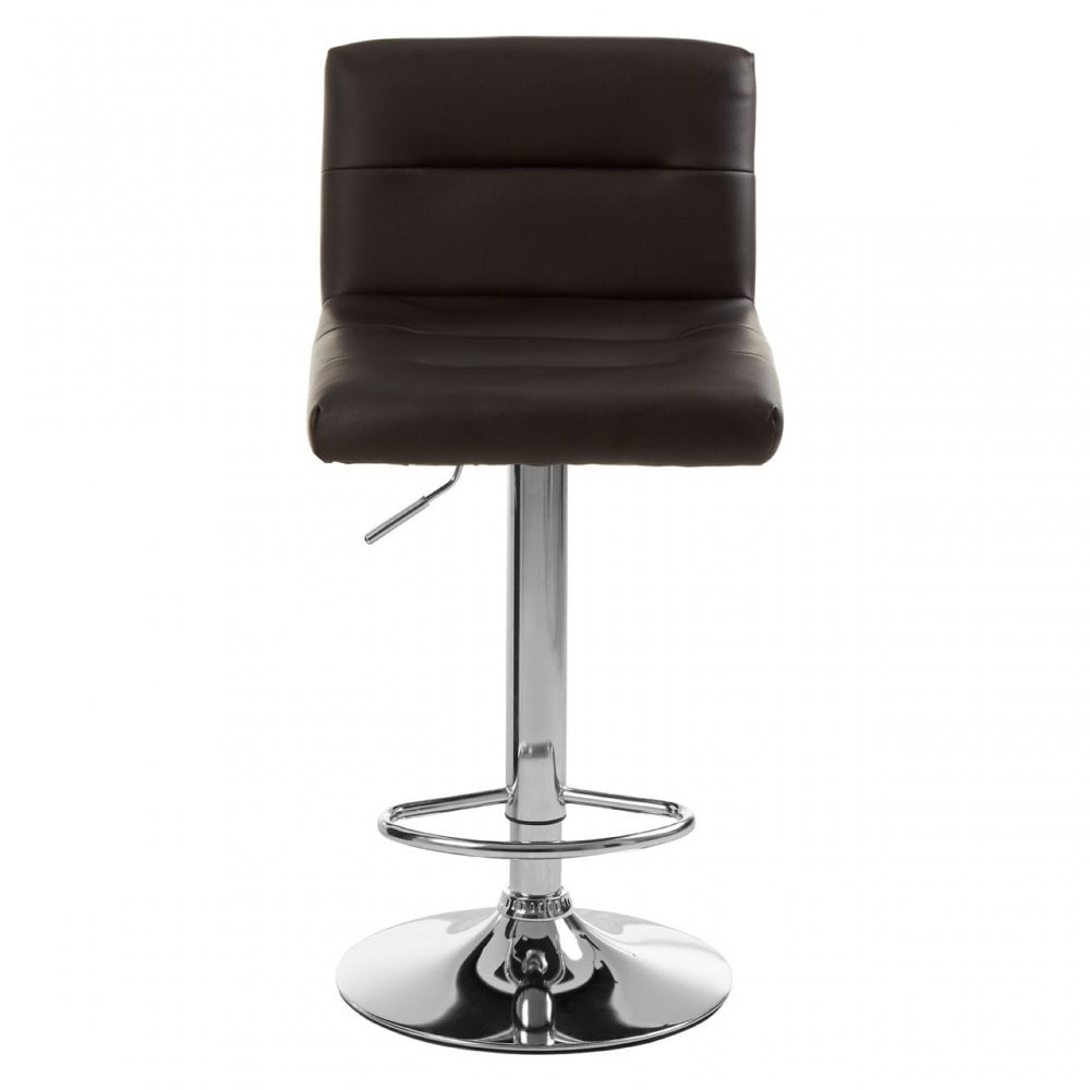 Baina Black Seat Bar Stool with Chrome Base Black