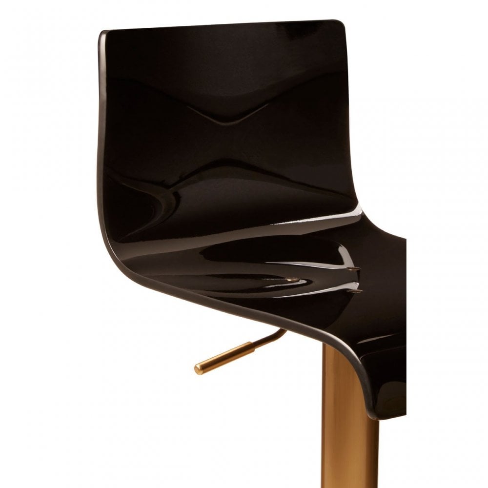 Baina Black Acrylic Seat Bar Stool Black